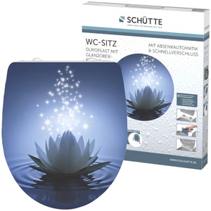 SCHÜTTE, SCHÜTTE WC-Sitz »Water Lily«, mit Absenkautomatik, Schütte WC-Sitz »Water Lily«, Duroplast, mit Absenkautomatik und Schnellverschluss, High Gloss