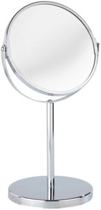 Wenko, WENKO Kosmetik-Standspiegel ASSISI, Wenko Kosmetik-Standspiegel Assisi Silber | 34.5 × 18.5 × 15 cm