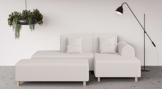INOSIGN Ecksofa »Suyala«, L-Form mit Hocker