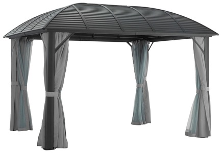 KONIFERA, KONIFERA Pavillon »Juni«, (Set), BxT: 300x365 cm, KONIFERA Pavillon »Juni«, BxT: 300x365 cm oder 300x425 cm, Aluminiumgestell