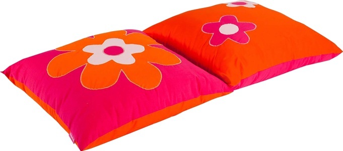 Hoppekids, Hoppekids Dekokissen »«Flower Power»«, (2 St.), Zierkissen 50x50 Blume Kinderbett 2 St., 
