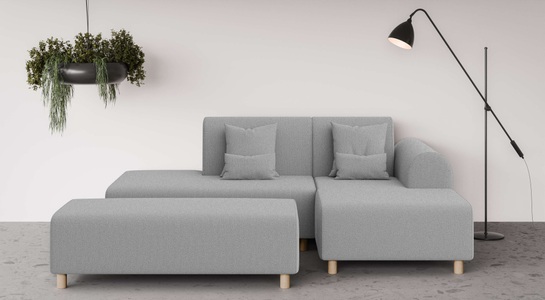 INOSIGN Ecksofa »Suyala«, L-Form mit Hocker