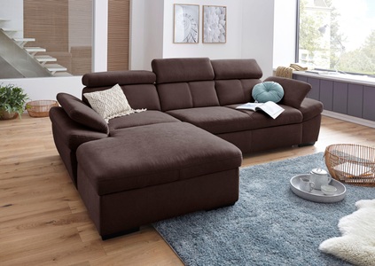exxpo - sofa fashion, exxpo - sofa fashion Ecksofa, inklusive Kopfteil- und Armteilverstellung, wahlweise mit Bettfunktion