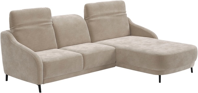 sit&more Ecksofa »Blues L-Form« wahlweise mit Klapptisch und USB