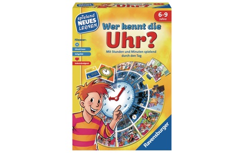 Ravensburger, Ravensburger Spielen und Lernen Wer kennt die Uhr?, Ravensburger 24995 - Wer kennt die Uhr? - Spielen und Lernen für Kinder Lernspiel für Kinder ab 6-9 Jahren Spielend Neues Lernen für 1-4 Spieler