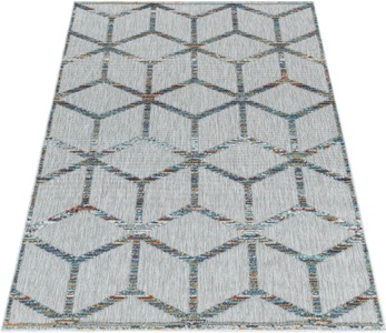 Ayyildiz Teppiche Teppich, rechteckig, 8 mm Höhe, Flachflor mit Hoch-Tief-Struktur, In-und Outdoor geeignet