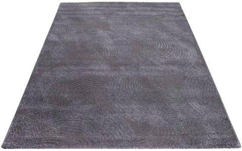 Carpet City, Carpet City Teppich, rechteckig, Kurzflor Wohnzimmer, 3D-Optik, für Schlafzimmer, Flur, Carpet City Teppich »Friseé-Teppich FANCY 647«, rechteckig, 12 mm Höhe, Läufer, Kurzflor,3D-Optik,Kreisförmiges Muster, Wohnzimmer