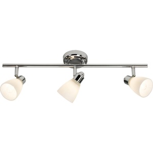 Brilliant, Dreiflammige Deckenlampe Kensington mit IP44, Brilliant Deckenstrahler »Kensington«, 3 flammig, Leuchtmittel G9 ohne Leuchtmittel, Spotrohr 3flg chrom/weiss
