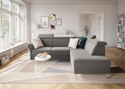 SIT&MORE, sit&more Ecksofa, sit&more Ecksofa »Vincenzo L-Form«, inklusive Kopfteilverstellung, wahlweise mit Bettfunktion, Bettkasten