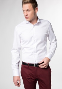 Eterna, ETERNA Langarm Hemd »SLIM FIT«, SLIM FIT Cover Shirt in weiß unifarben