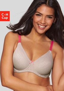 Nuance, Nuance Minimizer-BH, mit Bügel aus gemustertem Jacquard und weichem Trikot