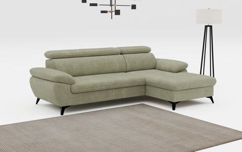 COTTA Ecksofa »Hudson L-Form«, mit Kopfteilverstellung, wahlweise mit Bettfunktion & Bettkasten