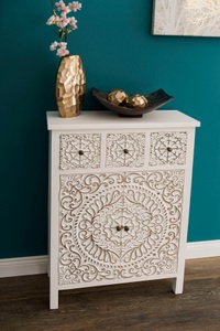HOME AFFAIRE, Home affaire Kommode, my Flair Kommode »Felicitas«, Kommode im orientalischem Design, 3 schubladen, doppelte Ablagfläche