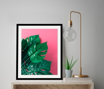 QUEENCE, queence Bild »Human Nature«, queence Bild »Human Nature«, Blätter-Pflanzen-Pflanzenbilder, (1 St.), HD Premium Poster-Druck inkl. Holzrahmen