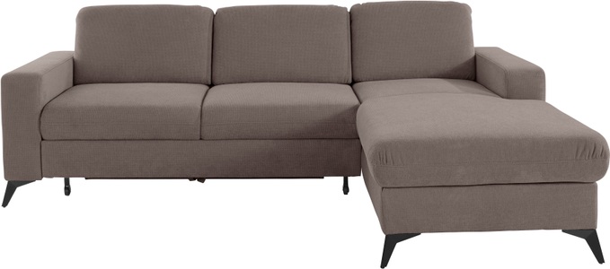 Places of Style Ecksofa »Lolland«, Wahlweise mit Bettfunktion und Bettkasten, Federkern, auch mit abwischbarem Bezug