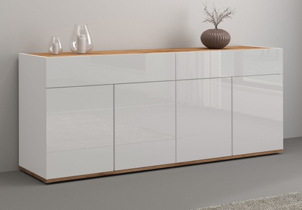 INOSIGN Sideboard »Garda, Kommode, Schrank, Kredenz«, 4 Türen, 2 Schubladen, grifflos Breite 160,1 cm