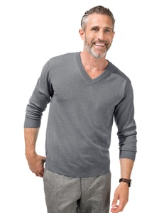 Classic V-Pullover im edlen Feinstrick