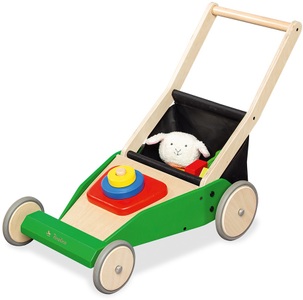 Pinolino, Pinolino Lauflernwagen RASENMÄHER KLAAS aus Holz in grün, Pinolino Lauflernwagen Rasenmäher Klaas