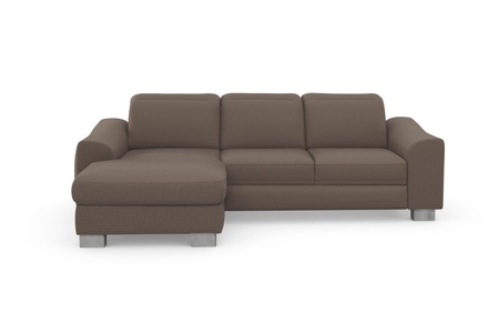 SIT&MORE, sit&more Ecksofa »Durness«, mit Federkern und hochwertigen Edelstahlfüssen, wahlweise mit Kopfteilverstellung, Bettfunktion und Bettkasten oder mit Bettfunktion und Bettkasten, sit&more Ecksofa »Dundee L-Form«, mit Federkern und Edelstahlfüssen, wahlweise mit Kopfteilverstellung