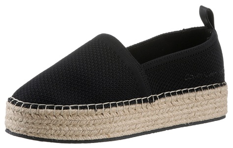 CALVIN KLEIN JEANS, Calvin Klein Jeans Espadrille »PLATFORM ESPADRILLE UC«, Calvin Klein Jeans Espadrille »PLATFORM ESPADRILLE UC«, Sommerschuh, Slipper, Strandschuh mit Jute Plateausohle