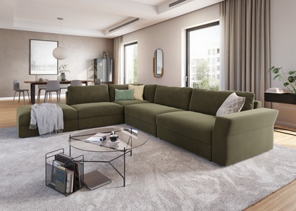 SIT&MORE, sit&more Ecksofa, mit Sitztiefenverstellung, sit&more Ecksofa »Cadabra L-Form«, Breite 356 cm, mit Sitztiefenverstellung