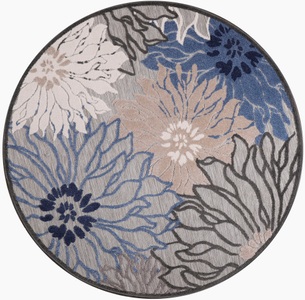 Sanat Teppich »Floral 2«, rund, 6 mm Höhe, In- und Outdoor geeignet, florales Design, Balkon, Terasse