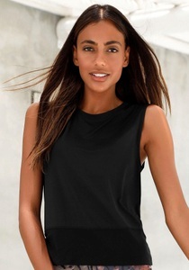 Lascana, LASCANA Shirttop, LASCANA ACTIVE Kurzarmshirt »Tropical« mit breitem Rippeinsatz