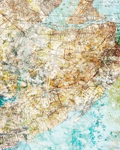 Komar, Komar Fototapete »Mix Map«, 200/250 cm, Komar Vliestapete »Mix Map«, 200x250 cm (Breite x Höhe), Vliestapete, 100 cm Bahnbreite