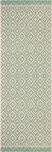 White Label, White Label - In-& Outdoor Teppich Capri - 70 x 200 cm; - Grün, Creme, andas Läufer »Evie«, rechteckig, 4 mm Höhe, In- & Outdoor geeignet, strapazierfähig und pflegeleicht, Flachgewebe