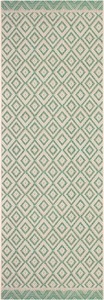 White Label, White Label - In-& Outdoor Teppich Capri - 70 x 200 cm; - Grün, Creme, andas Läufer »Evie«, rechteckig, 4 mm Höhe, In- & Outdoor geeignet, strapazierfähig und pflegeleicht, Flachgewebe