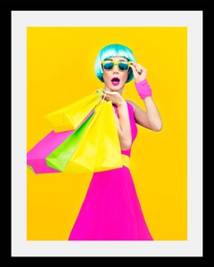 undefined, Bild »Frau«, queence Bild »Frau«, Humor-Kunst-Frau-Bilder von Frauen, HD Premium Poster-Druck inkl. Holzrahmen