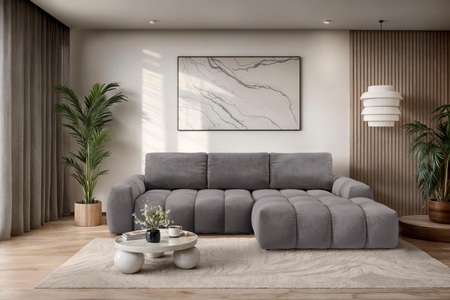 INOSIGN, INOSIGN Ecksofa »AZITA klein optionale Schlafsofa mit Bettkasten, B/T/H: 270/166,5/84cm«, L-Form mit Wellenunterfederung, Bubble-Optik, GOODproduct Ecksofa »AZITA L-Form, 270 cm - OTTO. Verlässliche Qualität.« wahlweise als Schlafsofa m. Bettkasten, Bubble-Optik
