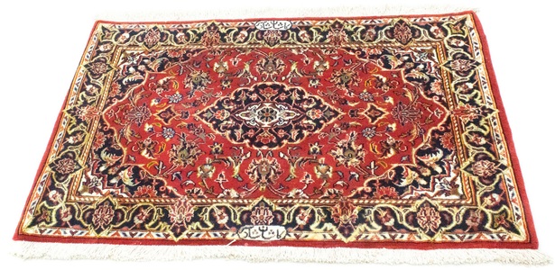MorgenLand, morgenland Wollteppich »Keshan Teppich handgeknüpft rot«, rechteckig, 8 mm Höhe, morgenland Wollteppich »Keshan Teppich handgeknüpft rot«, rechteckig, 8 mm Höhe