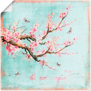 Artland, Artland Wandbild »Er ist wieder da«, Artland Leinwandbild »Er ist wieder da«, Blumen, (1 St.), auf Keilrahmen gespannt