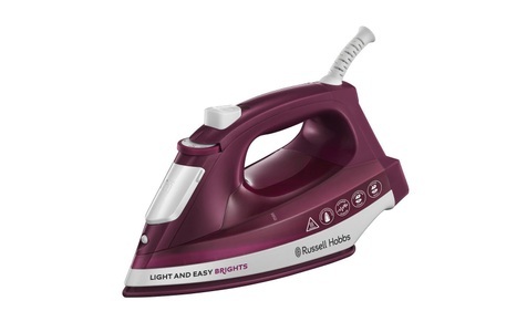 RUSSELL HOBBS, Russell Hobbs 24820-56 Light & Easy Mulberry - Dampfbügeleisen (Dunkelrot/Weiss), 