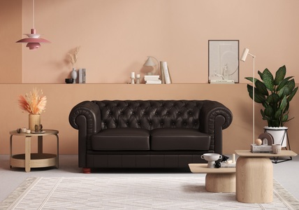 MAX WINZER, Max Winzer® Chesterfield-Sofa »Kent 2-Sitzer, edel und bequem, hochwertige Detailverarbeitung« mit aufwendiger Knopfheftung, komfortable Armlehne, Breite 175 cm