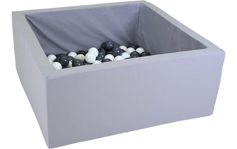 Knorrtoys, knorr® toys Bällebad soft eckig grey 100 Bälle, Knorrtoys® Bällebad »- eckig Grey«