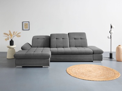 COTTA Ecksofa »Holiday L-Form«, Sitztiefenverstellung, wahlweise mit Bettfunktion inkl. Bettkasten
