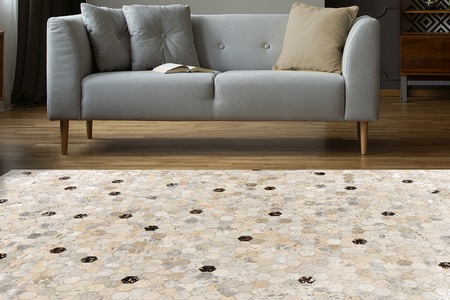 Padiro Teppich »Lavin 1025«, rechteckig, 8 mm Höhe, Handgenähtes und hochwertig verarbeitetes Unikat