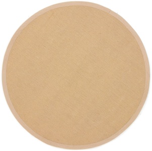 carpetfine, carpetfine Sisalteppich »Sisal«, rund, 5 mm Höhe, carpetfine Sisalteppich »Sisal«, rund, 5 mm Höhe, mit farbiger Bordüre, Anti-Rutsch Rückseite
