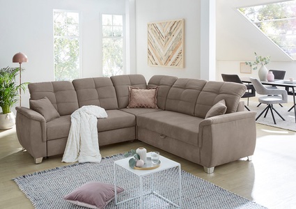 Jockenhöfer Gruppe, Jockenhöfer Gruppe Ecksofa, mit 6 individuell, verstellbaren Kopfteilen, Gästebett- und Relaxfunktion, Nosagfederung, Jockenhöfer Gruppe Ecksofa »Udine L-Form« 6 individuell, verstellbaren Kopfteilen, Gästebett- und Relaxfunktion