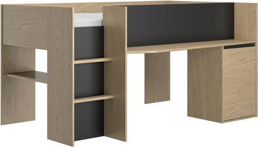 Gami Hochbett »Nael«, Hochbett 90 / 200 mit Schreibtisch