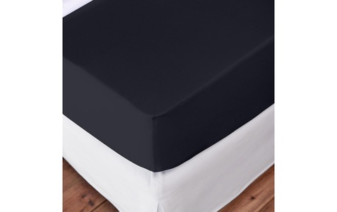 undefined, Fixleintuch für Wasserbett, Jersey Schwarz