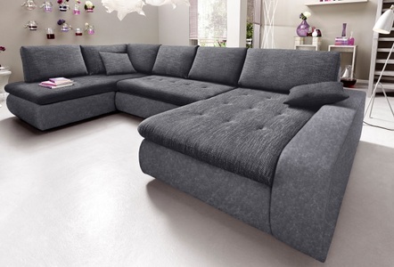 TRENDMANUFAKTUR, TRENDMANUFAKTUR Wohnlandschaft, wahlweise mit Bettfunktion, TRENDMANUFAKTUR Wohnlandschaft »Indie, toller Sitzkomfort, aufwendige Detailverarbeitung, U-Form«, wahlweise mit Bettfunktion
