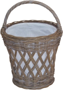 undefined, Wäschekorb, (1 St.), aus Rattan mit praktischem Tragegriff, HOFMANN LIVING AND MORE Wäschekorb, (1 St.), aus Rattan mit praktischem Tragegriff