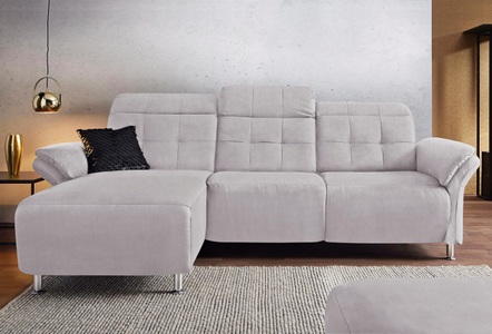 PLACES OF STYLE, Places of Style Ecksofa »Manhattan«, 2 Sitze mit elektrischer Relaxfunktion, verstellbare Armlehnen, Home affaire Ecksofa »Manhattan L-Form« 2 Sitze mit elektrischer Relaxfunktion, verstellbare Armlehnen