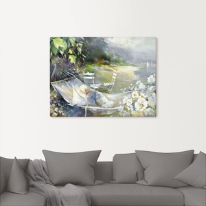 Artland, Artland Wandbild »Hängematte in der Nähe des Meeres«, Artland Poster »Hängematte in der Nähe des Meeres«, Strand, (1 St.), als Leinwandbild, Wandaufkleber oder Poster in versch. Grössen