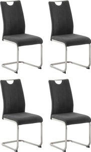 Mca furniture, MCA furniture Freischwinger »MCA TERESINA Schwingstuhl mit Griffloch«, Feingewebe, Griffloch, MCA furniture Freischwinger »MCA TERESINA Schwingstuhl mit Griffloch«, Feingewebe, (4er-Set), Schwingstühle mit Griffloch, Komfortsitzhöhe von ca. 48 cm