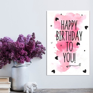 QUEENCE, queence Metallbild »Your Birthday«, Schriftzüge, (1 St.), Stahlschilder, queence Metallbild »Your Birthday«, Schriftzüge-Schriftzug-Sprüche-Sprüche & Texte-Herzen, (1 St.), Stahlschild, Blechschild, Sprüche, Texte, Geburtstag