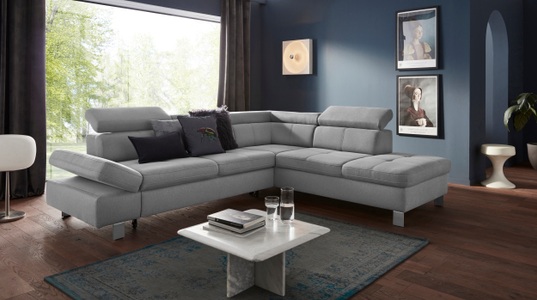 exxpo - sofa fashion Ecksofa, mit Kopf- bzw. Rückenverstellung, wahlweise mit Bettfunktion und Bettkasten